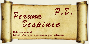 Peruna Despinić vizit kartica